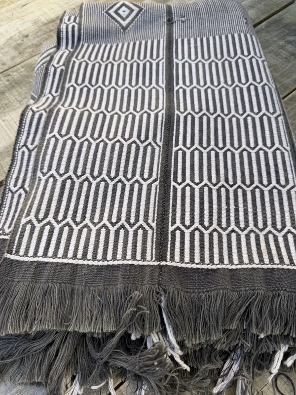 Vintage African Baule Mudcloth Textile Throw Rug 61” L x 44” W Textile | No. 167 gallery