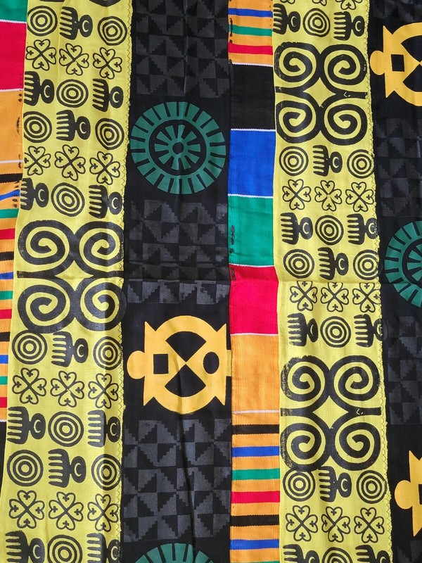 New African Kente Cloth Ghana handwoven textile Art Home decor 6 feet × 10 feet gallery