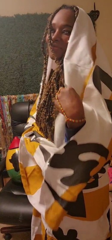 New African Kente Cloth Ghana handwoven textile Art Home decor 6 feet × 10 feet gallery