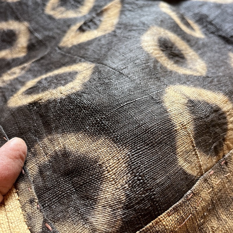 Vintage Kuba Long Raffia Textile Traditional African Tribal Woven Congo 112"x28" gallery
