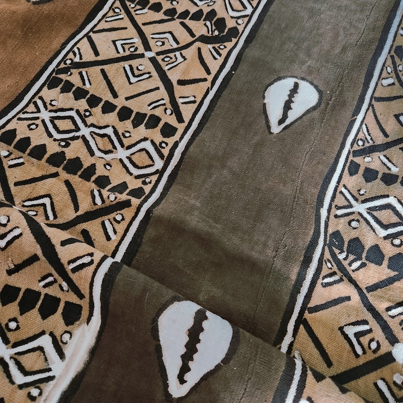 Vtg Malian Mudcloth 50x76 Authentic Bogolanfini Textile Afrohemian Throw Boho gallery