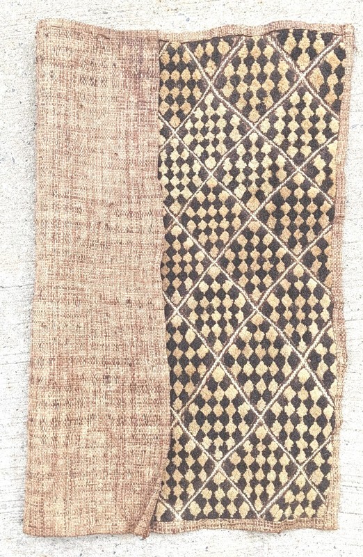 ORIGINAL KUBA THICK PILE RAFFIA CLOTH PANEL TEXTILE CURRENCY SHOOWA DR CONGO gallery
