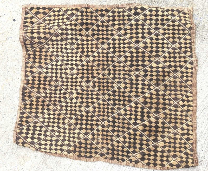 ORIGINAL KUBA THICK PILE RAFFIA CLOTH PANEL TEXTILE CURRENCY SHOOWA DR CONGO gallery