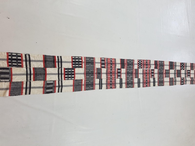 Vintage African Fulani Handwoven Textile 104x12 inches gallery