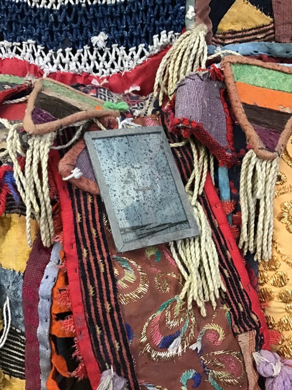 Vintage Yoruba Egungun Ceremonial Dance Costume Textile Headcrest gallery