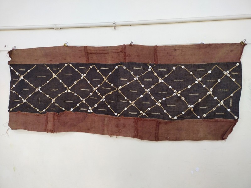 Vintage African Kuba Raffia Cloth Textile – Handwoven Congo Kuba Art A41 gallery