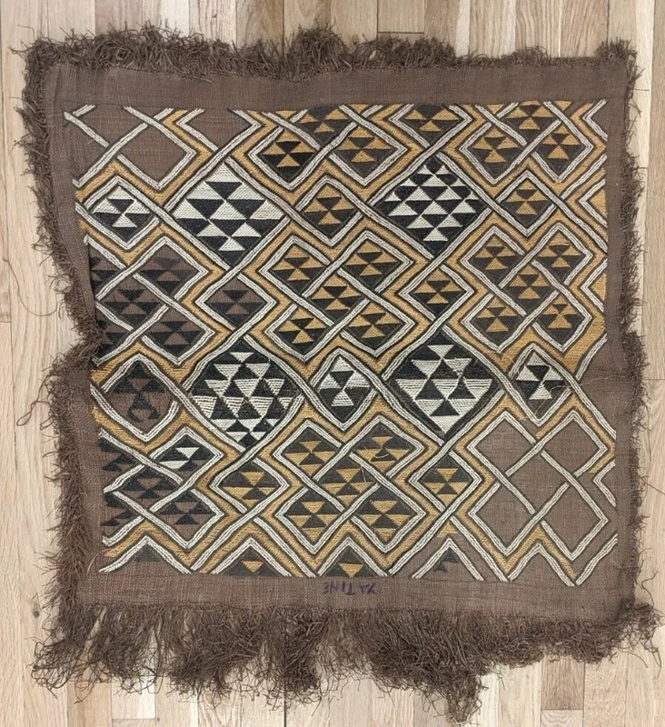 ORIGINAL AFRICAN KUBA RAFFIA CLOTH PANEL TEXTILE CURRENCY KASSAI SHOOWA DRCONGO gallery