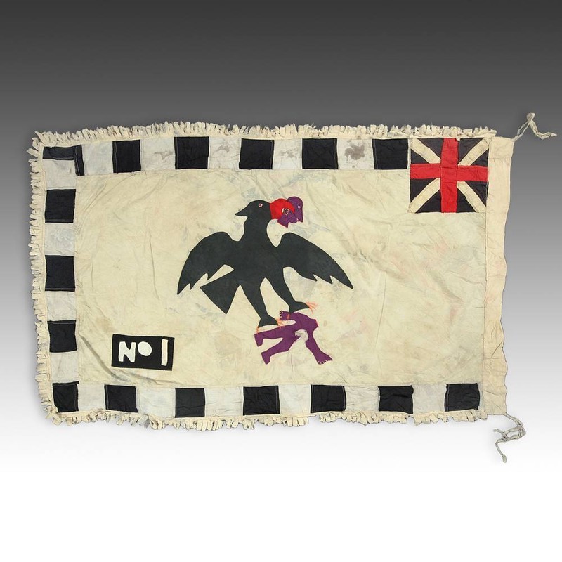 FRANKAA ASAFO MILITARY WARRIOR FLAG COTTON APPLIQUE FANTE GHANA WEST AFRICA
