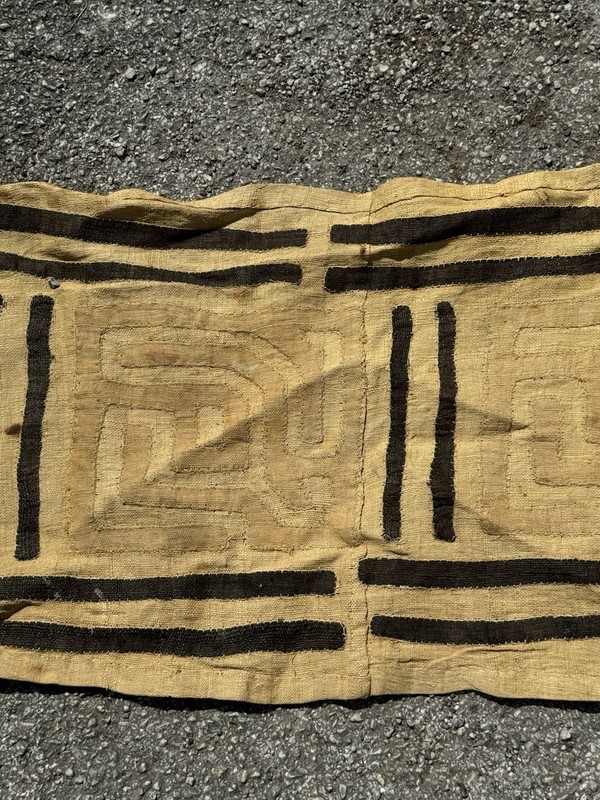 vintage african mud cloth bogolanfini textile runner handmade tribal 148"x22" gallery