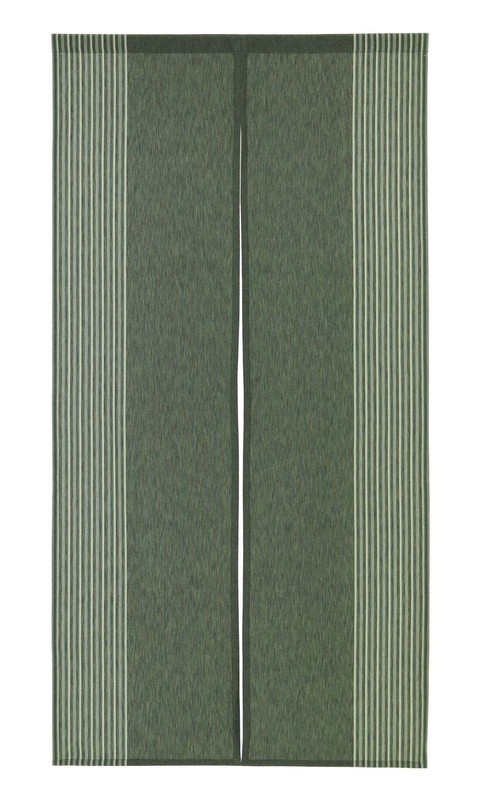 Narumi Vertical Stripe Cotton Cloth Japanese Noren Curtain Tapestry (Dark Gre...