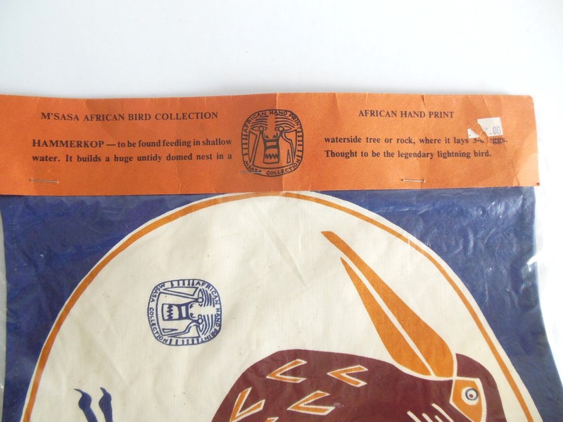 MSASA new African Hand Print Bird Collection Fabric 100% Cotton ~ 16 x 11 NIP gallery