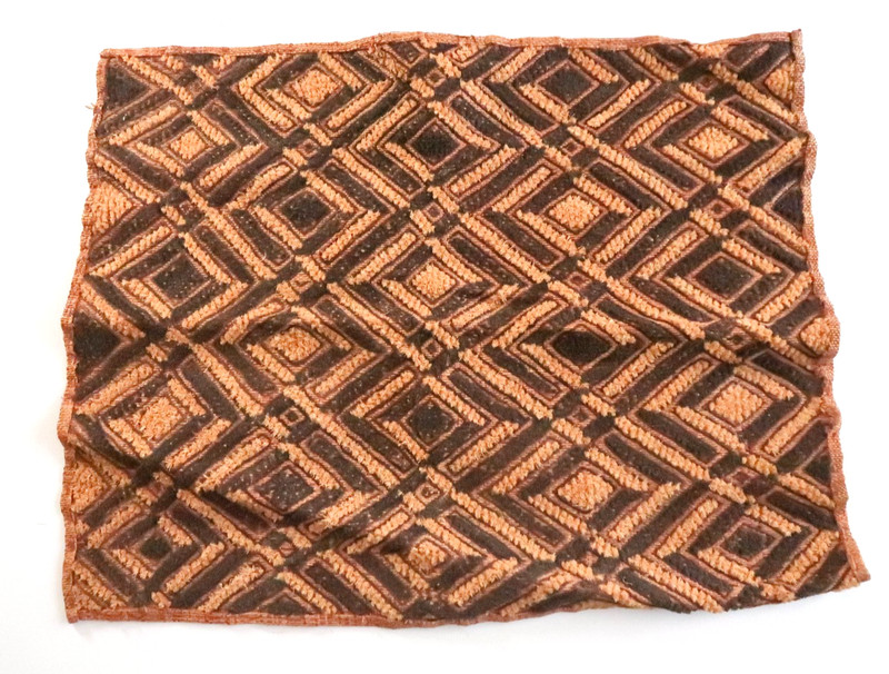 NEW Vintage African Kuba Shoowa Cloth Raffia Textile Panel 25x20 Kasai Velvet 01 gallery