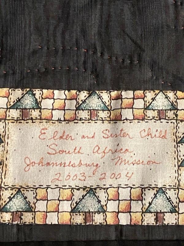 South African Handmade Quilted Tapestry Johannisburg Mission Elder Sister Child gallery