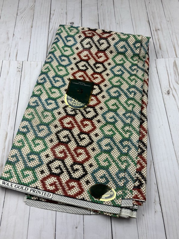 No 1 Afcon Gold Prints London Wax Printed African Fabric