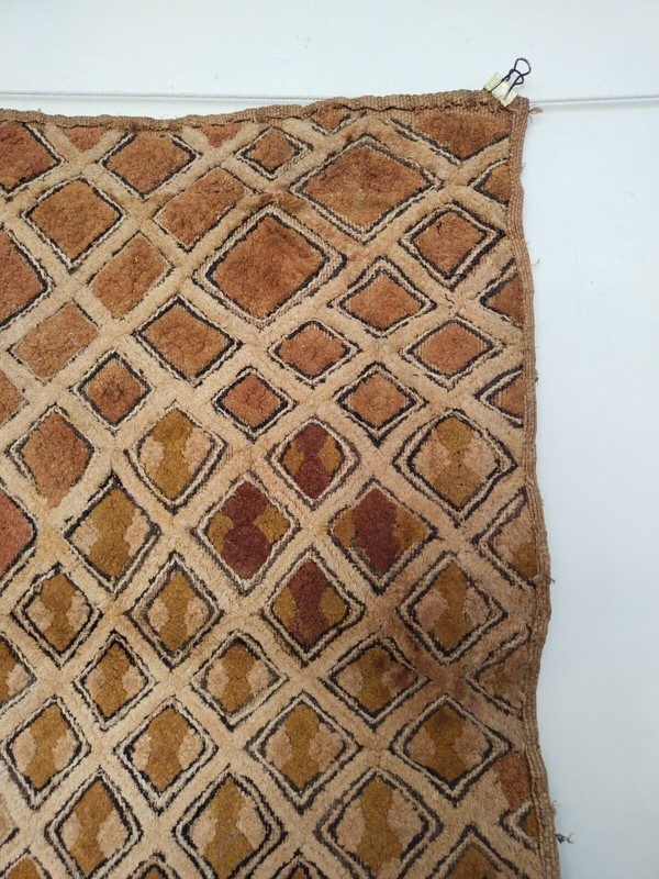 Vintage Kuba Cloth Raffia Textile Traditional African woven Tribal Congo item895 gallery