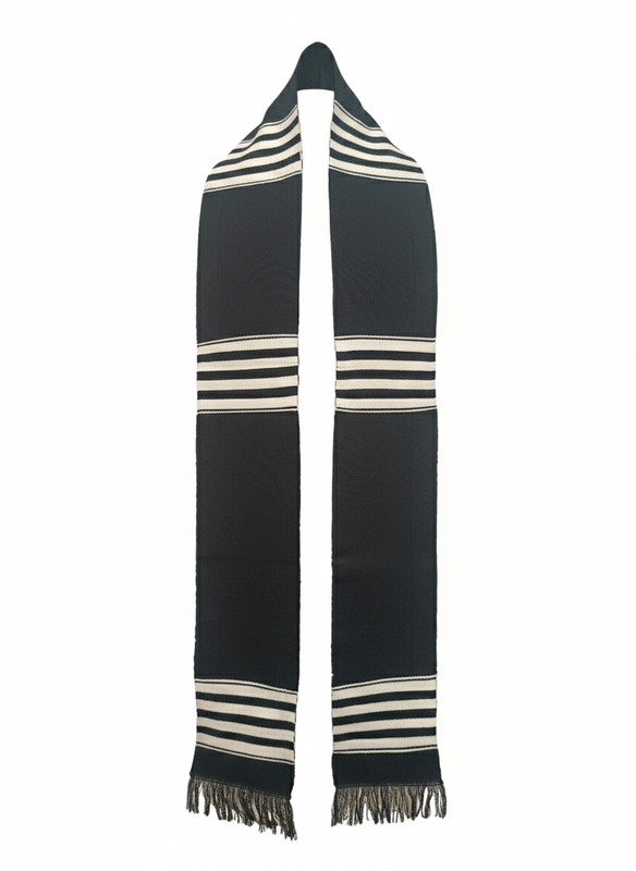 Black White Kente Stole, Authentic Kente made in Ghana, Graduation Ceremonial gallery
