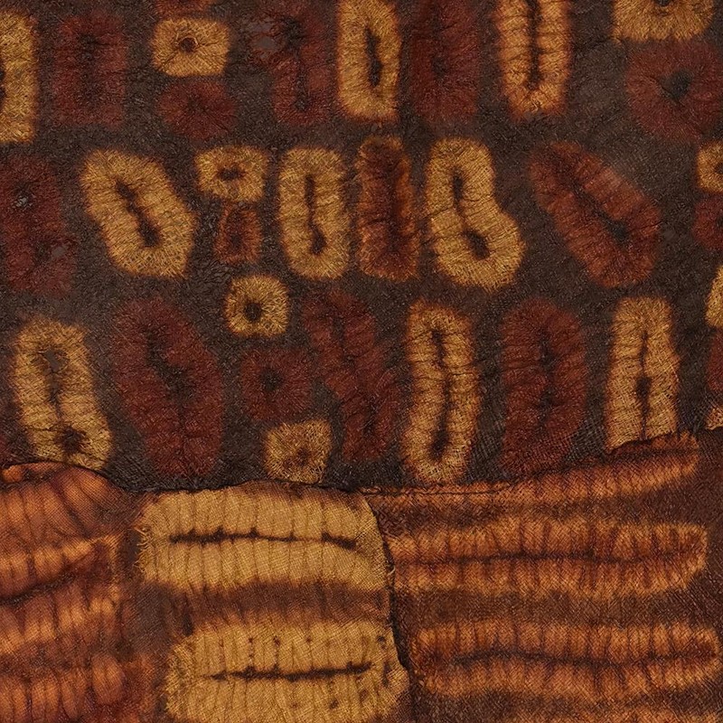 Dida Ceremonial Raffia Tie-Dye Textile Côte d'Ivoire 78x40 inch