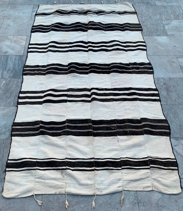 Vintage African Fulani Blanket Handmade Fulani Wedding Hanging Tent Mali 4×7 ft