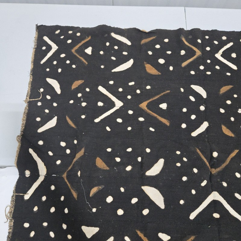 African Textile Art Mud Cloth | Geometric Pattern | 69 x 49 inches gallery