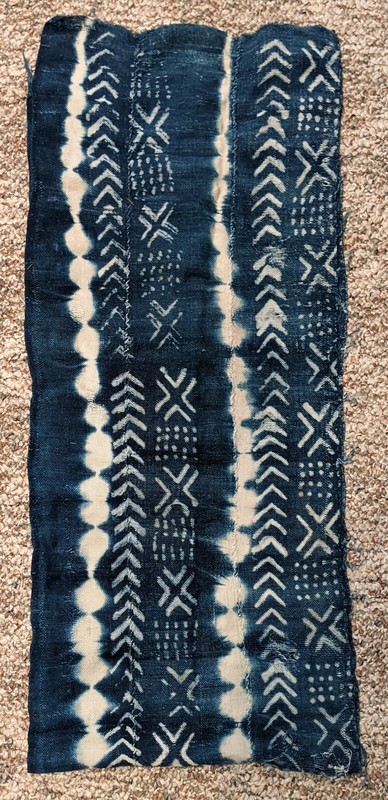 AFRICAN ORIGINAL HANDMADE COTTON TEXTILE STRIPWOVEN FABRIC WRAP DOGON NECK SCARF gallery