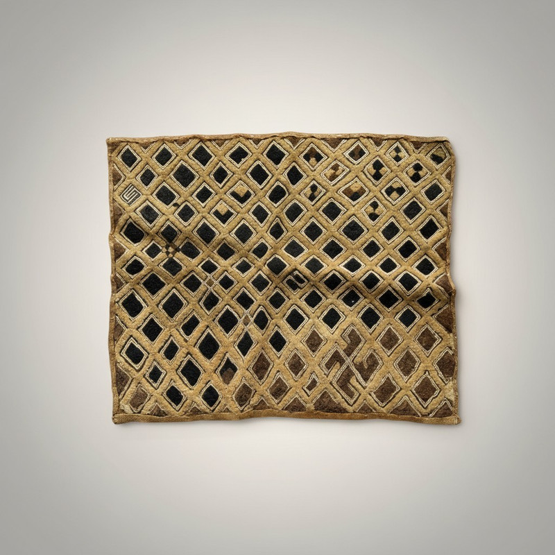 NEW Vintage African Kasai Velve Kuba Cloth Raffia Textile Panel gallery