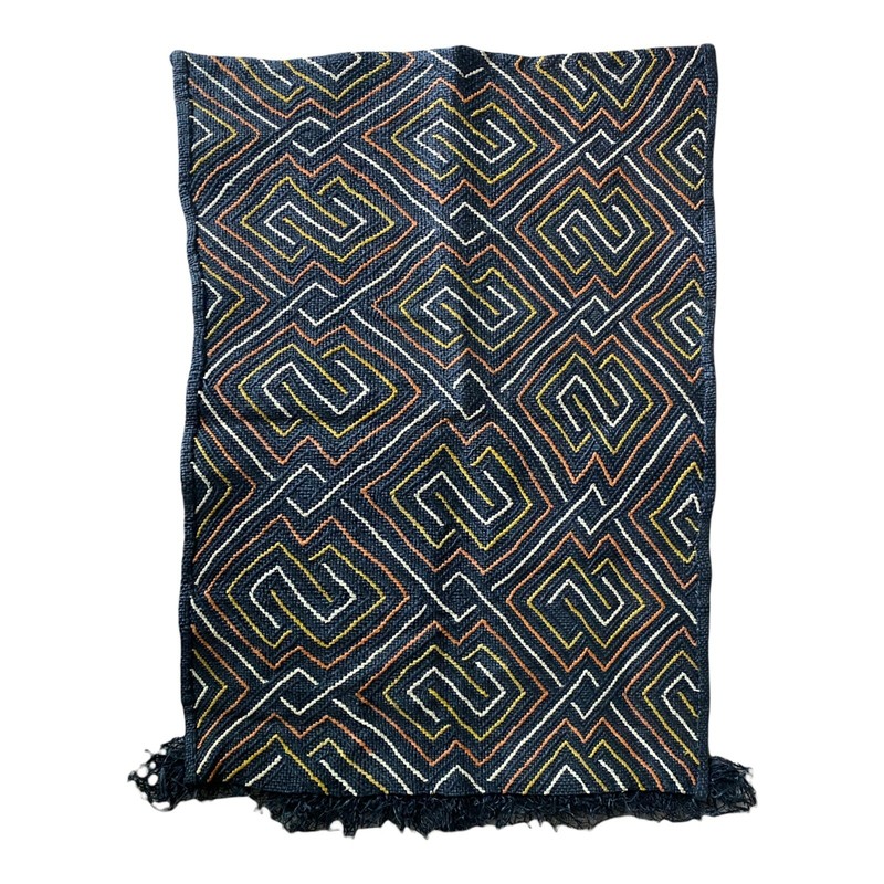 Genuine Kuba Cloth African Textile Tapestry | Congo DRC Raffia Cloth Fabric