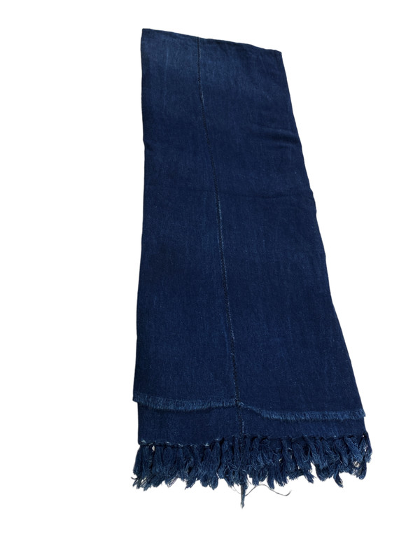 # 5101 Fine Plain Indigo Cloth - Mossi Tribe Burkina Faso 60 " H by 43" W gallery