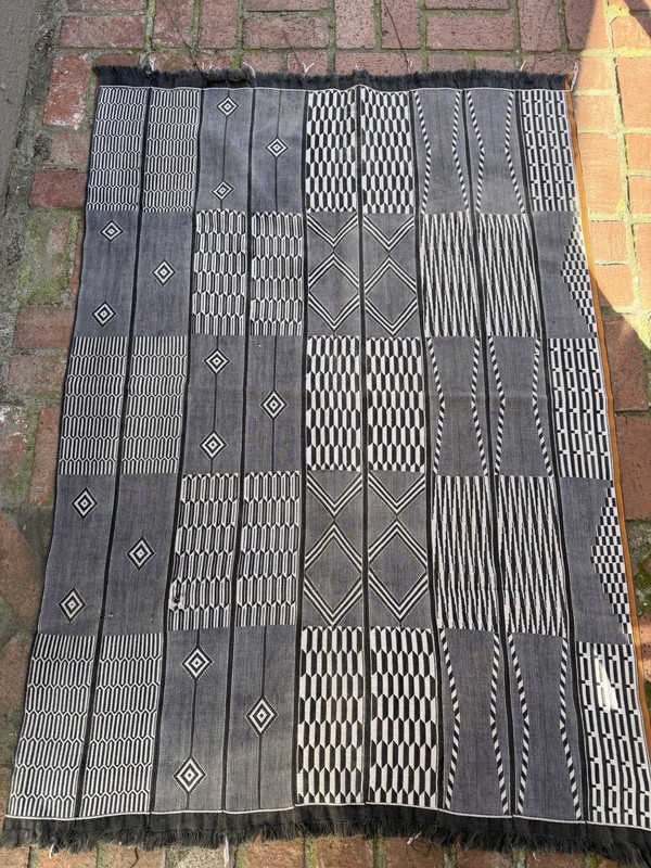 Vintage African Baule Mudcloth Textile Throw Rug 61” L x 44” W Textile | No. 167 gallery