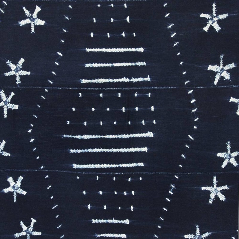 WOMAN'S WRAP SKIRT MOSSI INDIGO HAND DYE COTTON BURKINA FASO W. AFRICA 20TH C gallery