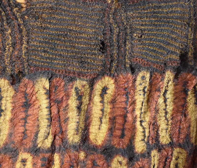 Dida Ceremonial Raffia Tie-Dye Textile Côte d'Ivoire 34x20 inch gallery