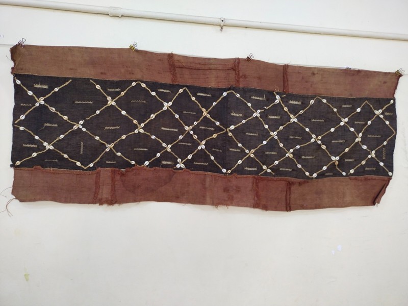 Vintage African Kuba Raffia Cloth Textile – Handwoven Congo Kuba Art A41 gallery
