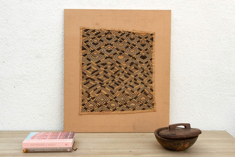 Striking Antique Kuba Raffia Panel gallery