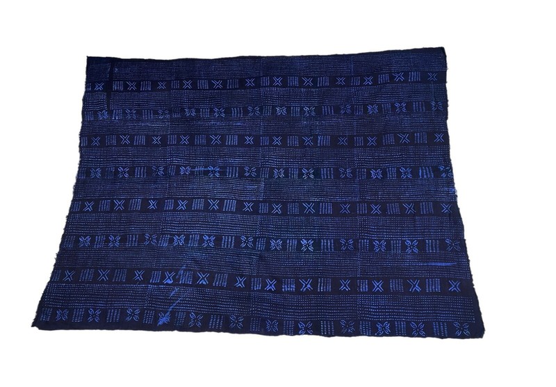 #7179 Fine Indigo Cloth - Mossi Tribe Burkina Faso 59" H by 54" W gallery