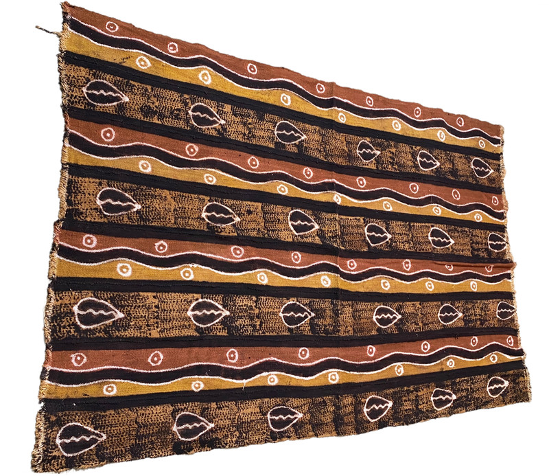 #4886 Superb Bogolan Mali Mud Cloth Textile 40″ by 61″