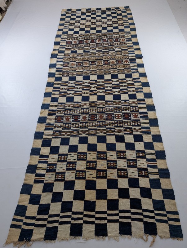 Vintage African Handwoven Fulani Arkilla Jenngo Malian Textile 164x52in