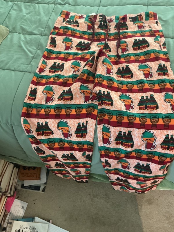 Africa Theme Pants with Drawstring