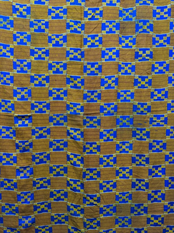 Vintage Stunning Hand Woven African Ewe Kente Cloth Textile 200x107 Cm gallery
