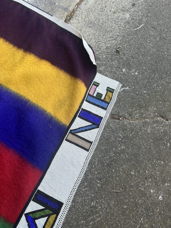 Antique African Ndebele Hand Beaded Traditional Blanket South Africa Hand Woven gallery