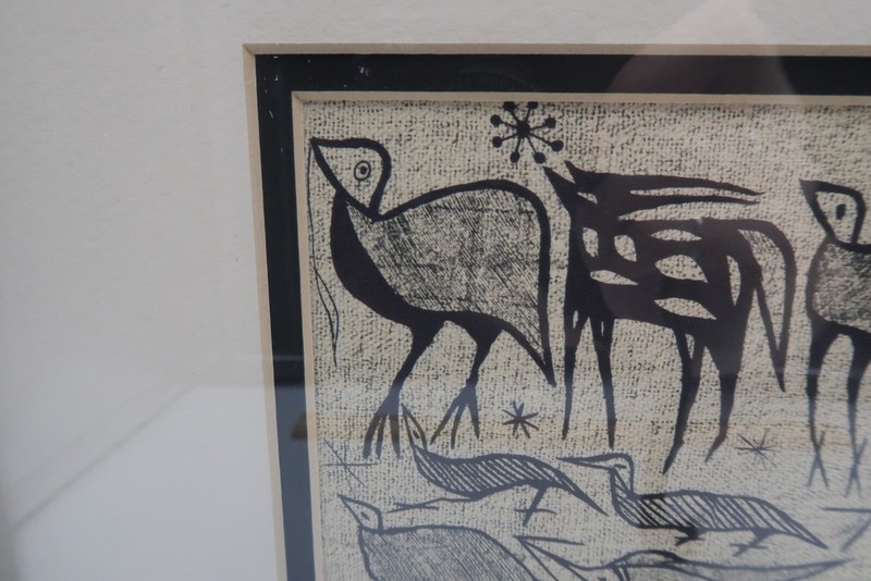 VTG Print of Korhogo Senufo Ivory Coast Cloth Painting Mid-Century Framed 12x10” gallery