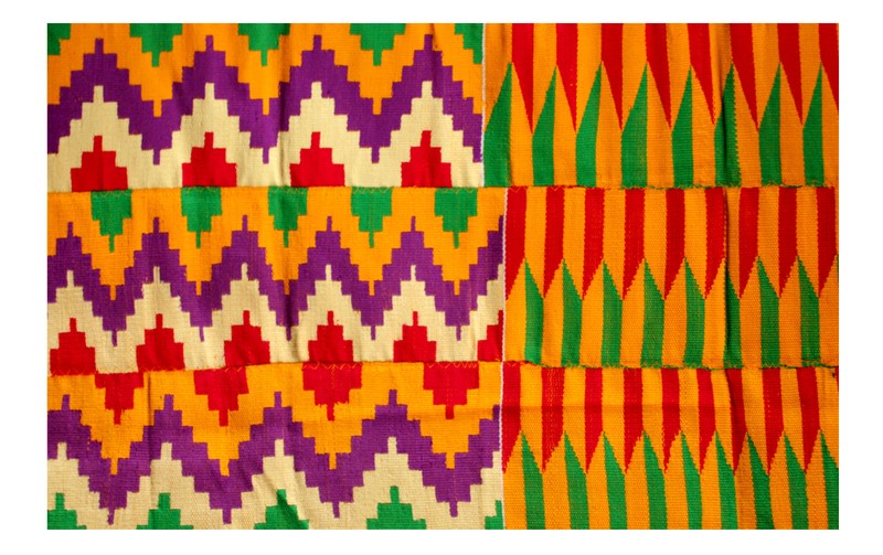 Kente Handwoven Fabric Asante African Clothing Ghana Ashanti Textiles 6 yards