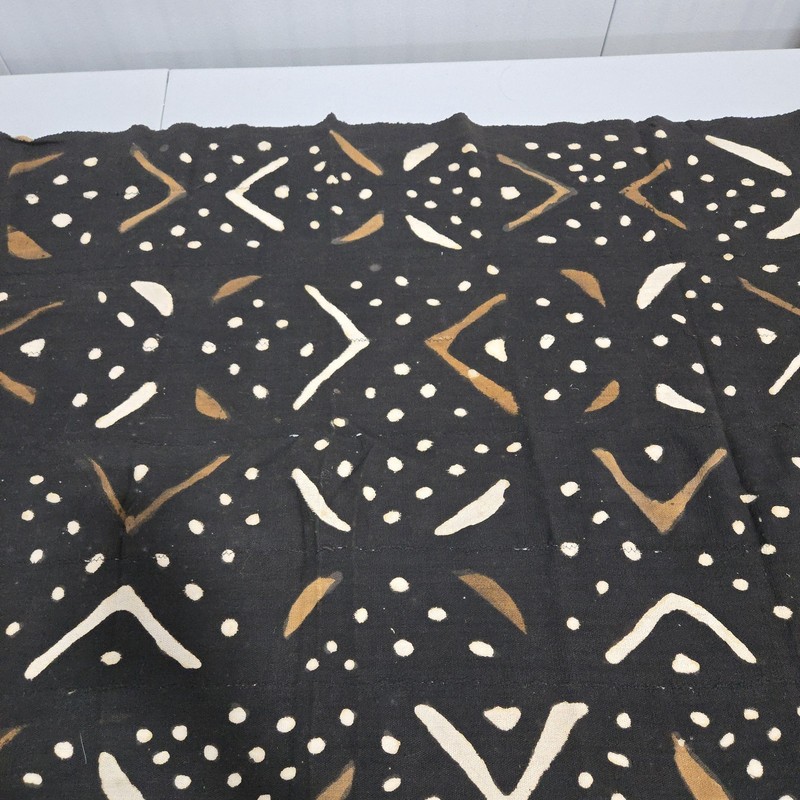 African Textile Art Mud Cloth | Geometric Pattern | 69 x 49 inches gallery