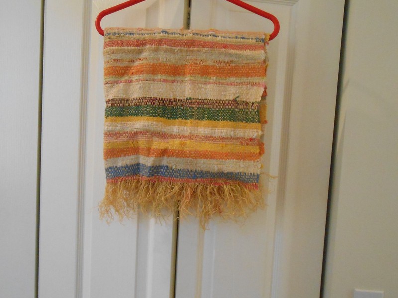 AFRICAN HAND WOVEN TEXTILE---28" X 57" (3" FRINGE) gallery