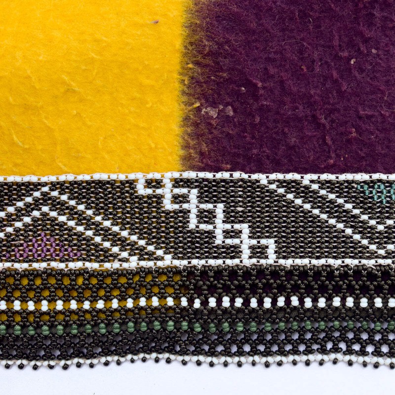 Ndebele Nguba Beaded Traditional Blanket 40x60 Inch South Africa Sidley Collecti gallery