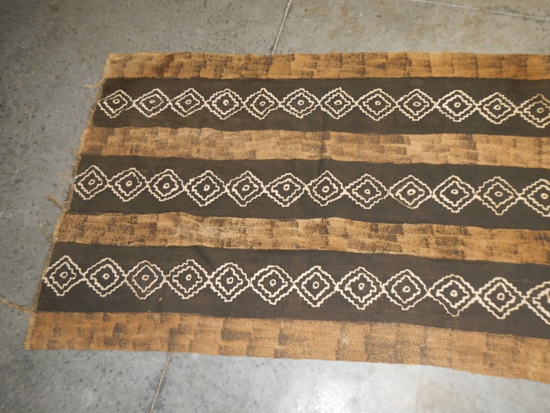 Very Old African Mudcloth Tablecloth Tapestry Blanket hand painted woven dyed
