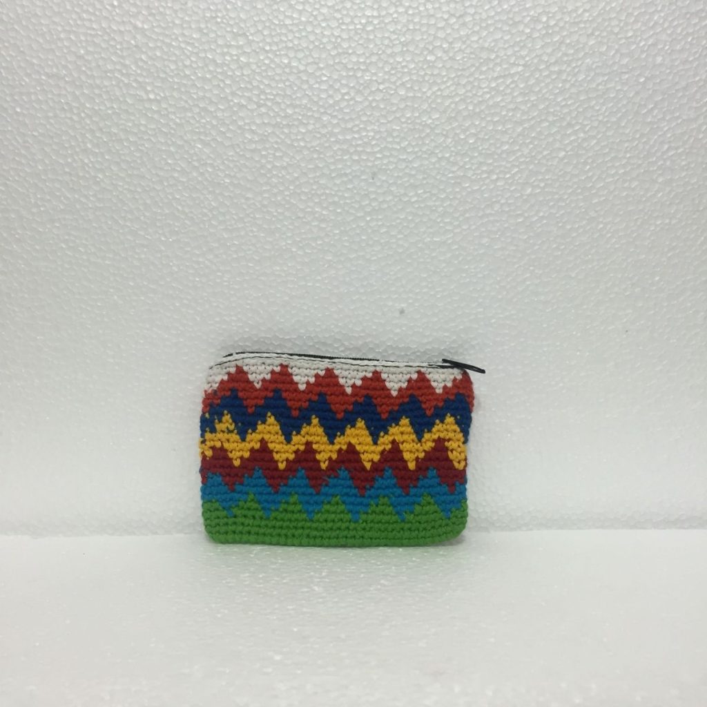 Monedero artesanal Tela Crochet - Imagen 2
